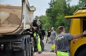 LKW umgestuerzt A 1 Rich Saarbruecken P241